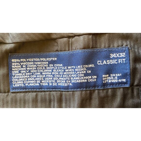 Stafford Essentials Mens Classic Fit Navy Dress Pants Size 34x32 - Picture 4 of 4